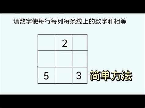 數字九宮格解法